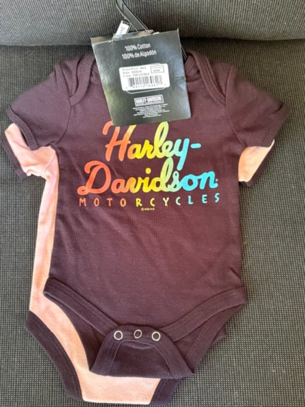 HARLEY DAVIDSON INFANT ONESIES SIZE 3-6 MONTHS
